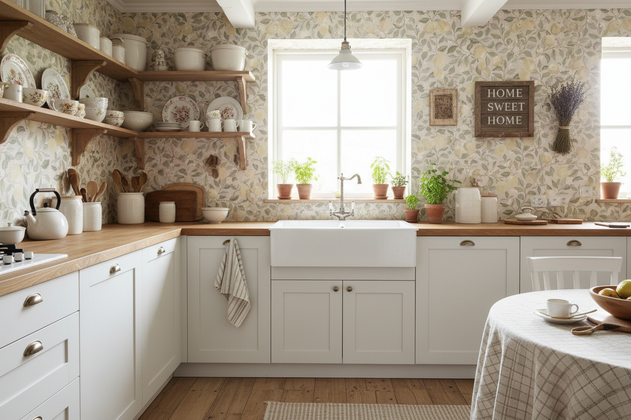 Reval Wallpaper Luscious Lemons - Pearl Stucco - Tapet med citroner i pastellfärger – högkvalitativ tapet för en personlig...