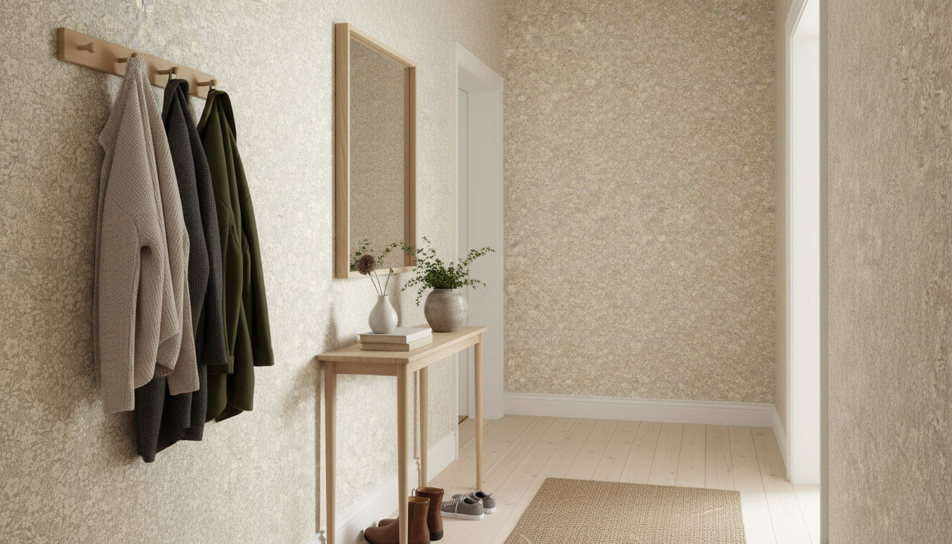 Reval Wallpaper Joanie - Half Drop - Oyster – Elegant tapet med romantiska blommor – högkvalitativ tapet för en personlig ...
