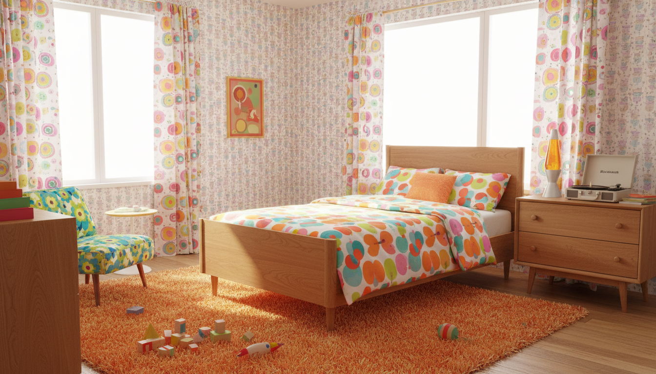 Showtime - Blås - Retrotapet med lekfull charm