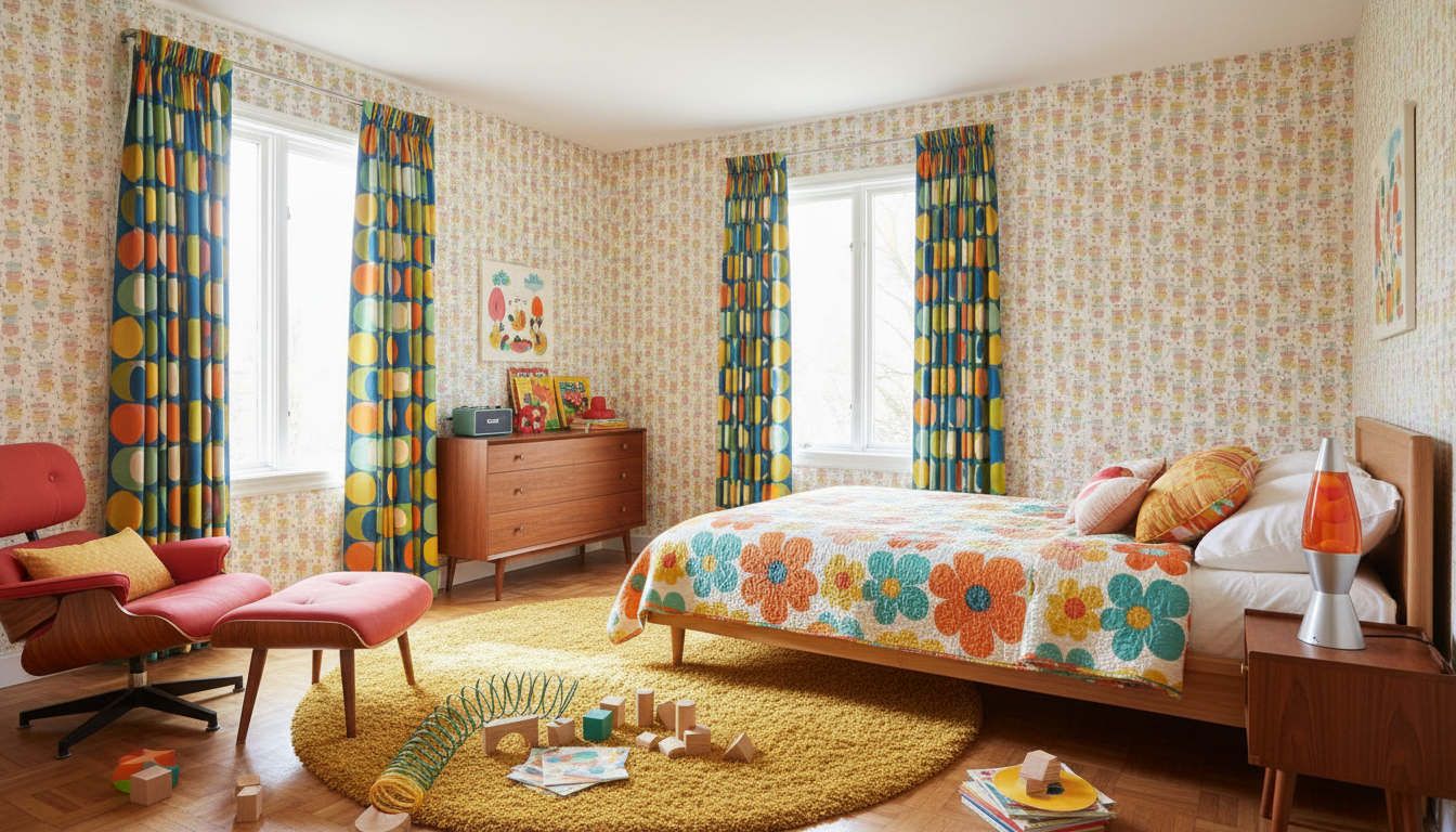 Showtime - Martini - Retrotapet med lekfull charm