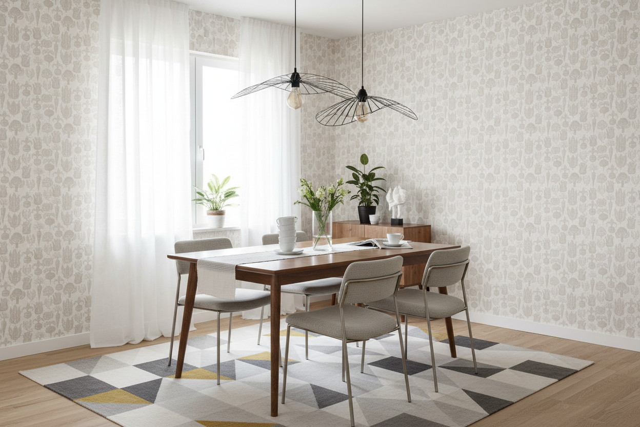 Reval Wallpaper Grönsaksgården - Grå - Kökstapet med grönsaker – högkvalitativ tapet för en personlig och harmonisk vägg