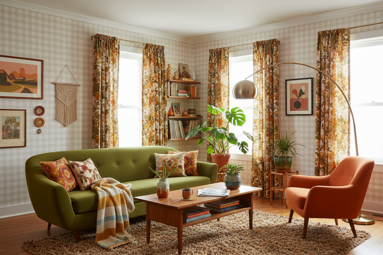 Gingham - Pearl - Klassisk tapet med rutmönster i pastellfärger