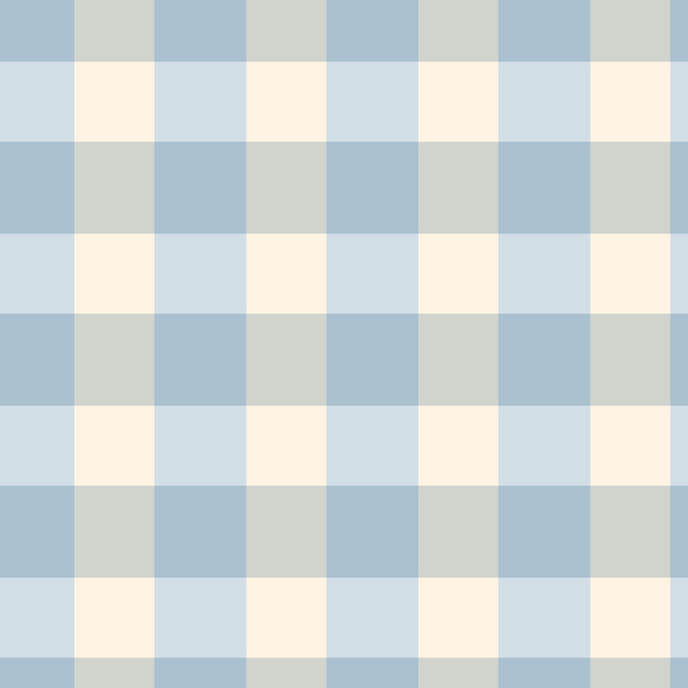 Gingham - Sky - Klassisk tapet med rutmönster i ljusblått