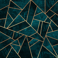 Wall mural Deep Teal Stone – fototapet med unikt motiv som skapar en inspirerande fondvägg