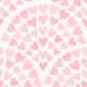 Scallop Hearts - Pink - Romantic wallpaper with heart motif in pastel colours