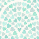 Scallop Hearts - Aqua - Fräsch tapet med hjärtmotiv i turkosa toner