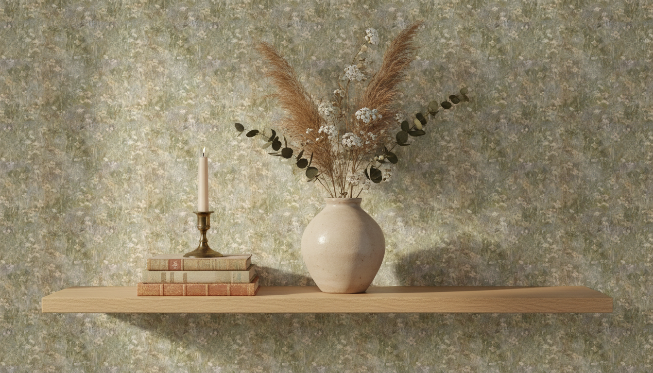 Reval Wallpaper Endless summer - Early dawn – Beige blommig tapet – högkvalitativ tapet för en personlig och harmonisk vägg