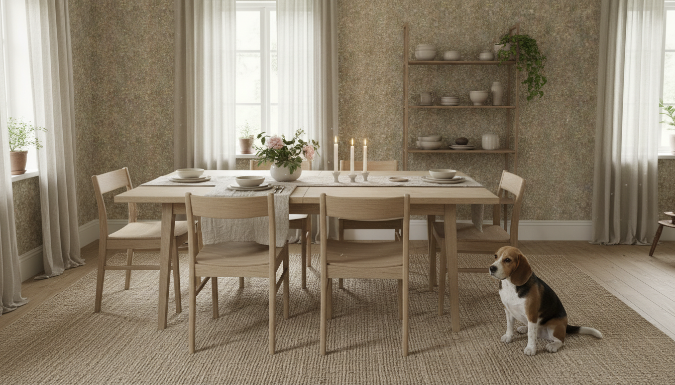 Endless summer - Early dawn – Beige blommig tapet