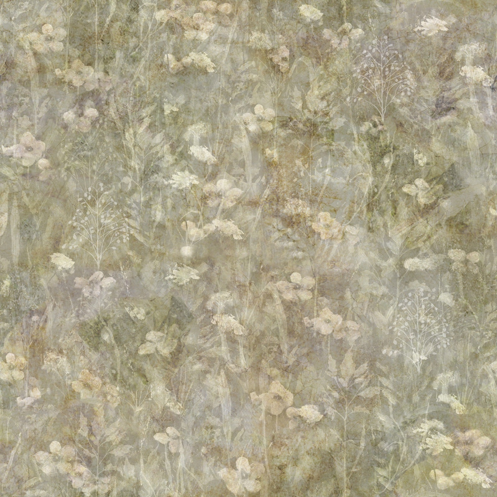 Endless summer - Early dawn – Beige blommig tapet