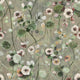 Krasse - Greyish - Hand-painted wallpaper with flowers in grey tones
