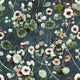 Cress - Midnight Blue - Hand-painted wallpaper with flowers in deep blue tones