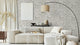 Birds - Beige - Natural beige wallpaper with bird motifs in Scandinavian design