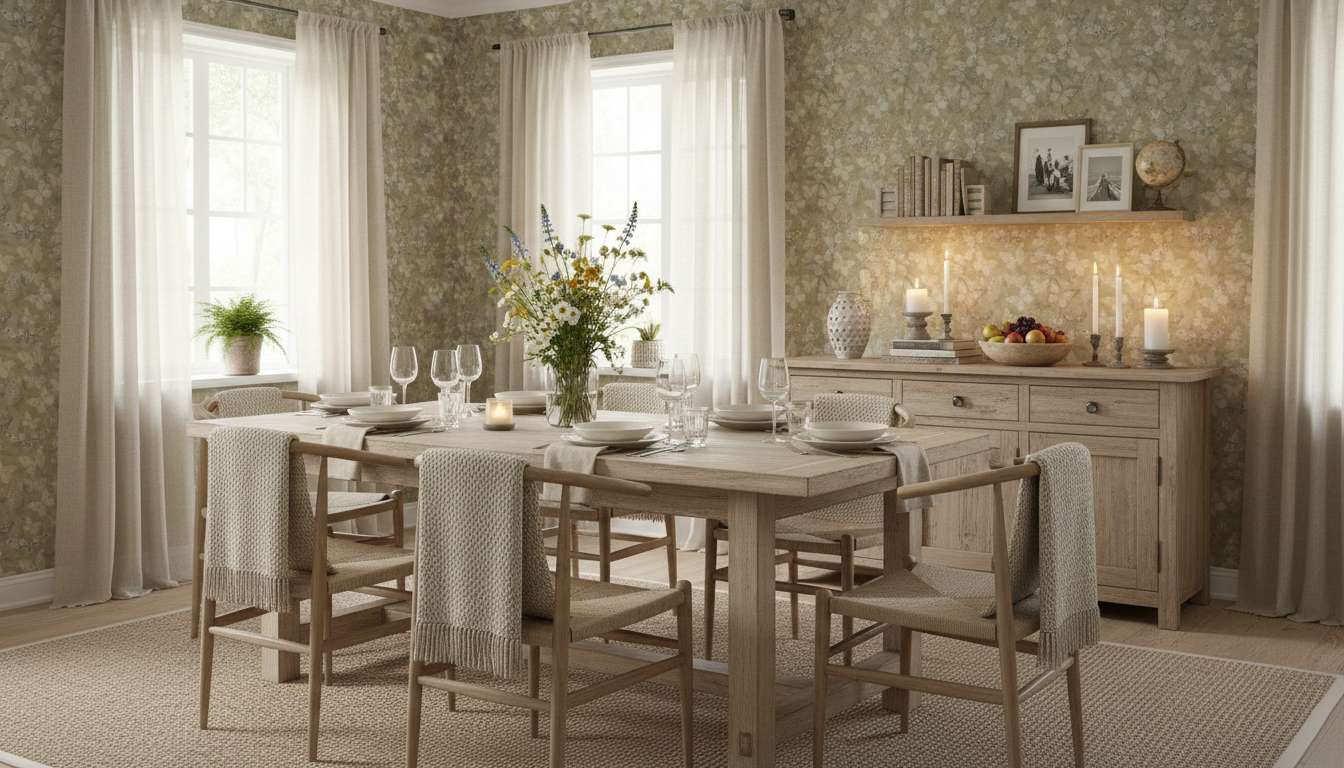 Mariposa - Khaki - Fjärilstapet i akvarell med melerad bakgrund