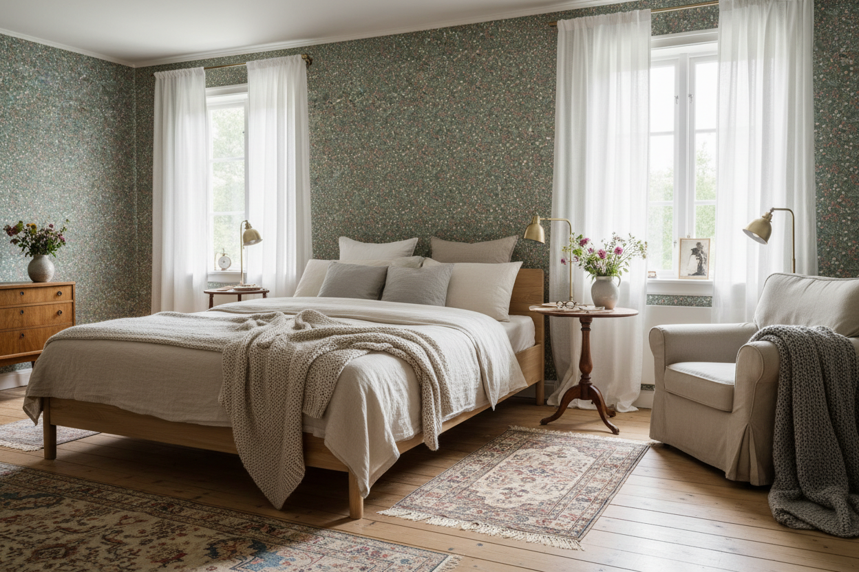 Undergrowth - Greenery – Romantisk tapet med skogsblommor