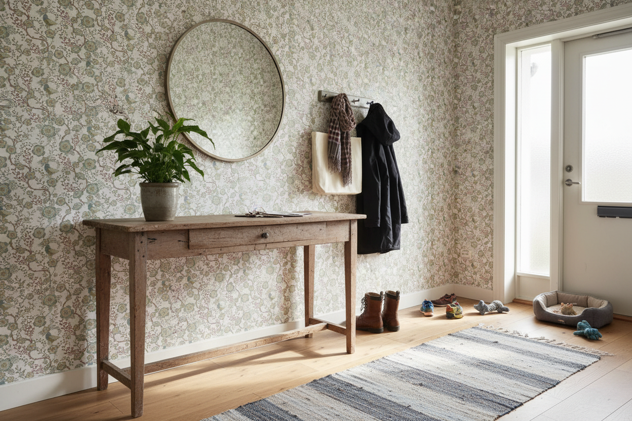 Reval Wallpaper Epiphany - Creme ljus - Romantisk tapet med fåglar och blommor – högkvalitativ tapet för en personlig och ...
