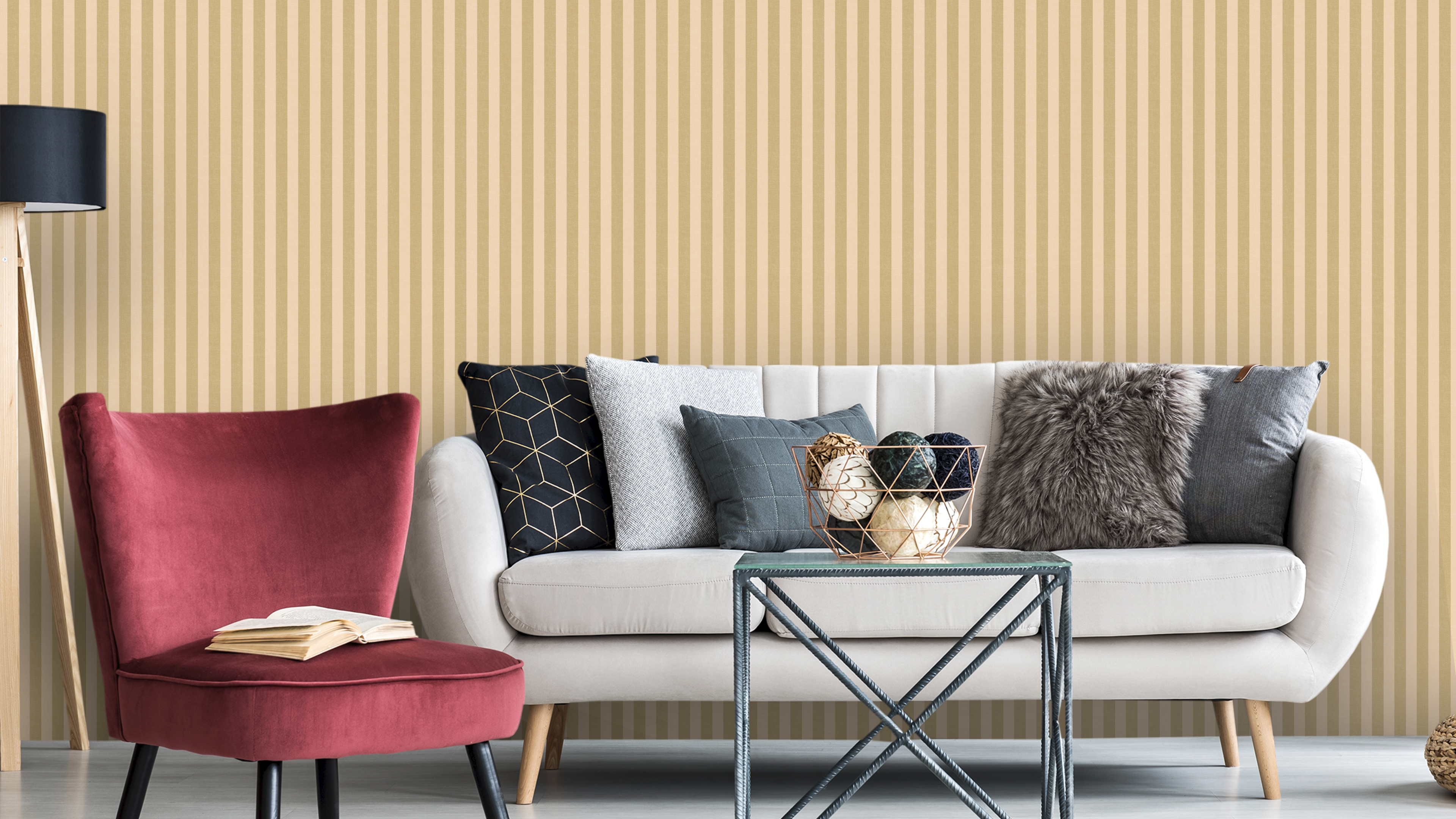 Umbrella Stripe - Gold