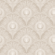 Peacock Plume Damask - Blush Beige – Classic wallpaper with an elegant peacock motif