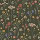 Sommaräng - Mossgrön – Naturlig tapet med vilda blommor i djupa gröna toner