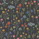 Summer Meadow - Midnight Blue – Elegant wallpaper with wild flowers in deep blue tones