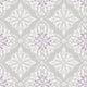 Marielund - Green-purple – classic trellis pattern wallpaper