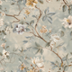 Asian Spring - Hanami, Elegant tapet med körsbärsblommor i mjuka blå toner