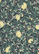 Lemongarden - Blue-Green - Lemon patterned wallpaper in blue-green tones
