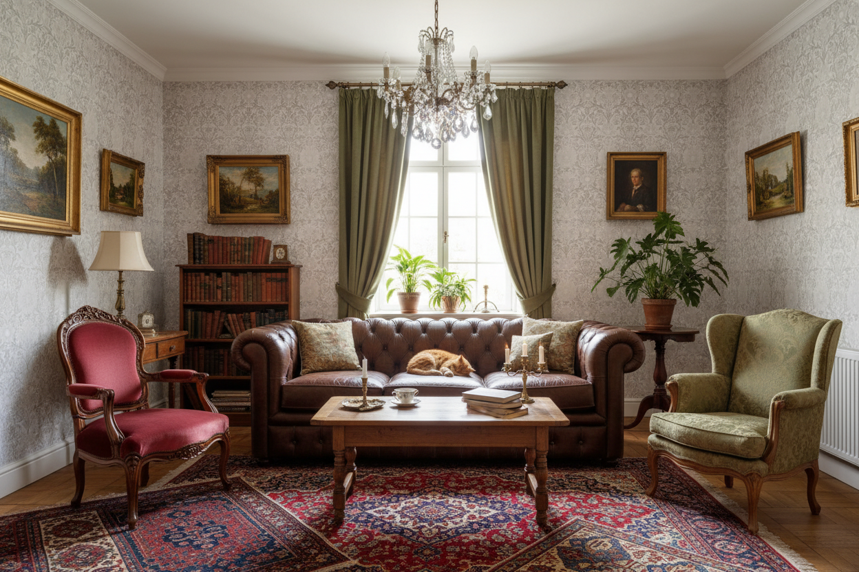 Reval Wallpaper Timeless Blooms - Grå - Klassisk blommig tapet med tidlös elegans – högkvalitativ tapet för en personlig o...