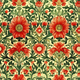 Timeless Blooms - Red - Classic floral wallpaper with timeless elegance