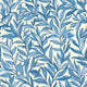 Boughs - Blue - Elegant wallpaper with hand-drawn leaves in blue tones