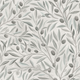 Olivia Half Drop Gray - Elegant wallpaper with olive branches in gray tones