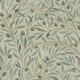 Olivia Half Drop - Green - Nature-inspired wallpaper with olive branches in green tones