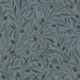 Olivia Half Drop Dove - Elegant wallpaper with olive branches in soft blue tones