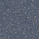 Olivia Half Drop Midnight Blue - Elegant wallpaper with olive branches in deep blue tones