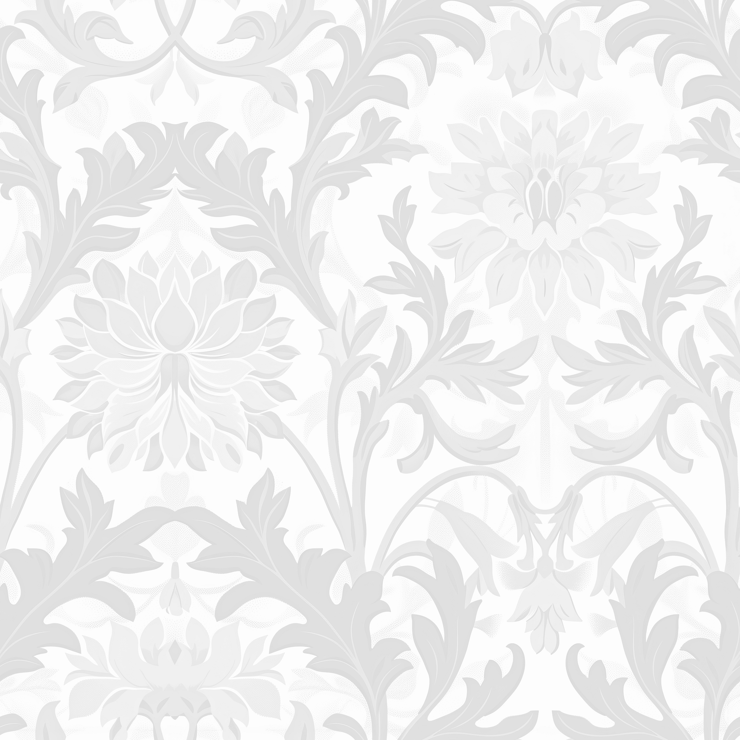 Jennie - Grå - Botanisk tapet med blommor och blad