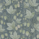 Trailing Hops - Blue – Elegant botanical wallpaper with hop vines