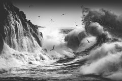 Wall mural BIRDS IN THE STORM (Part 1) – fototapet med unikt motiv som skapar en inspirerande fondvägg