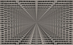 Wall mural Windows and balconies disappearing into infinity – fototapet med unikt motiv som skapar en inspirerande fondvägg