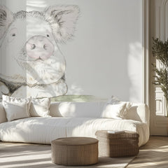 Cute Watercolor Pig
