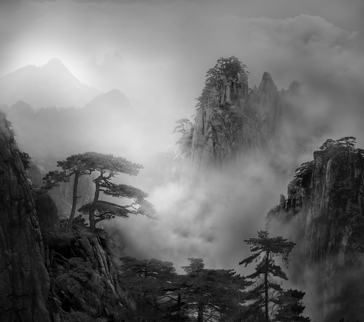Huang Shan i tåken