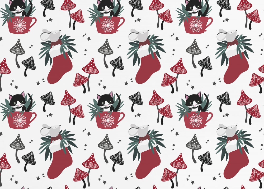 Whimsical Christmas Animals Pattern