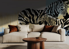 Mother Zebra And Foal