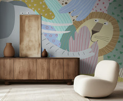 Elephant And Lion Friends