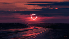 Wall mural Eclipsepng – fototapet med unikt motiv som skapar en inspirerande fondvägg