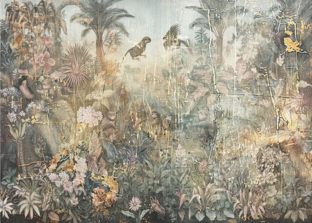 Jungle Tropical Art Illustration Wall 44