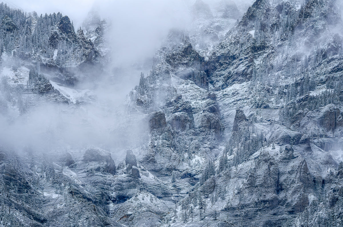 Canyon etter snøstorm