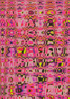 Wall mural Time Machine (Pink) – fototapet med unikt motiv som skapar en inspirerande fondvägg