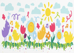 Flowers Birds Banners