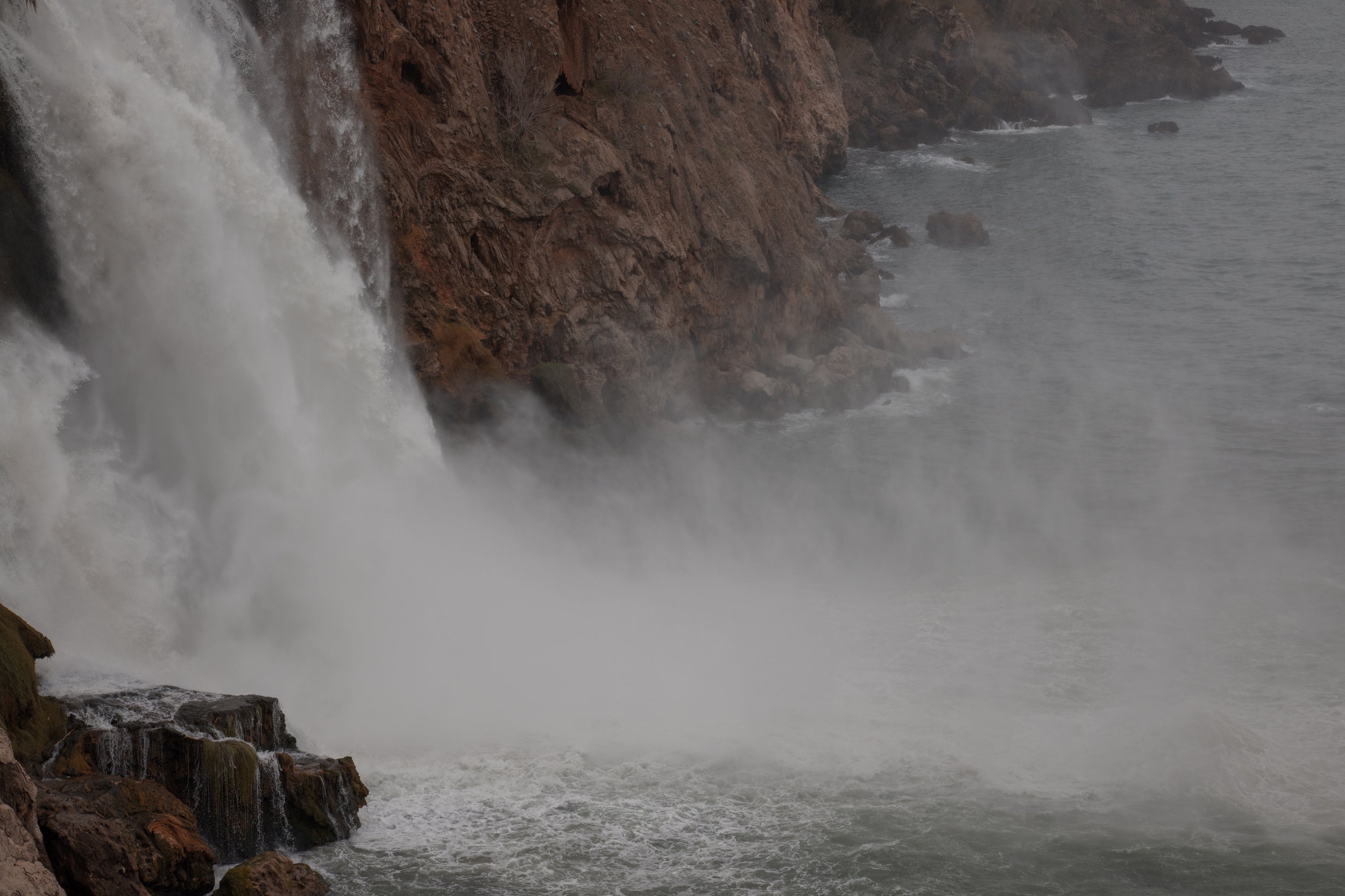 beautiful waterfall in the nature