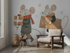 Holiday Mice with Gifts