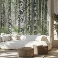 Peaceful Birch Forest